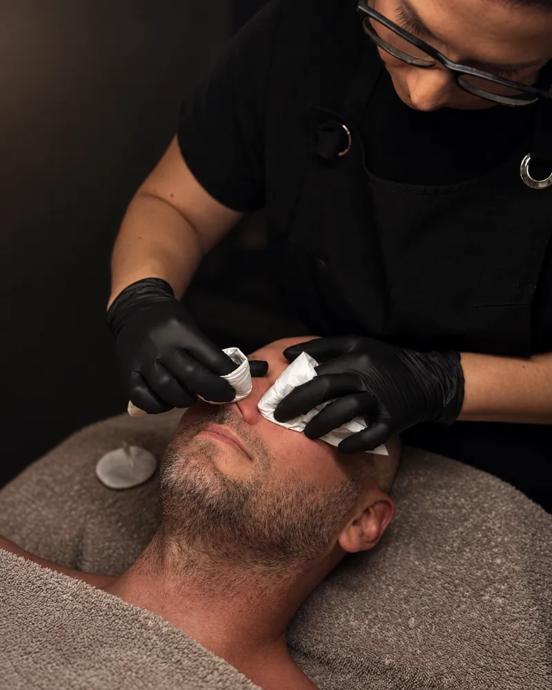 Professionele huidverzorging tijdens MEN Reset bij Puur Diana